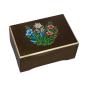 Preview: Nr.100-04B Handbemalt Blumen Braun Matt
