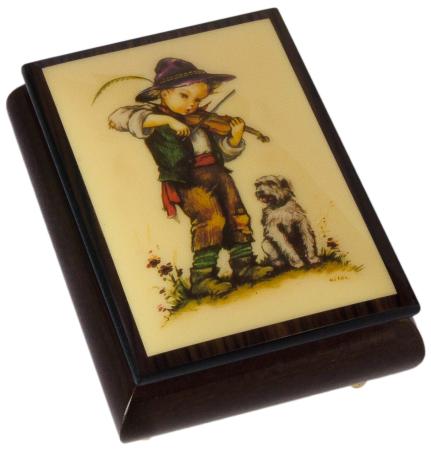 Nr.100-02-04 Knabe mit Hund und Geige
