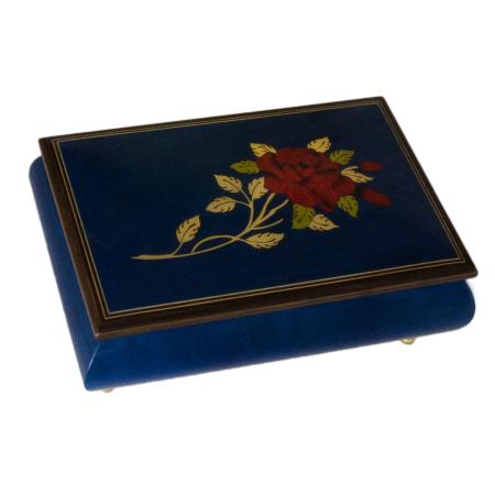 Nr.1636CR06 Intarsien Rose Blau