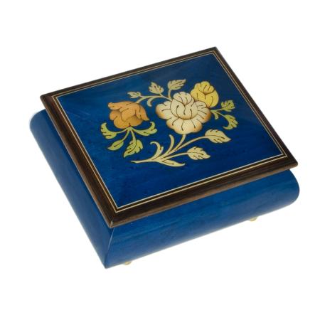 Nr. 40CF06 Intarsien Blumen, Blau