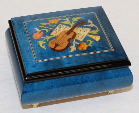 Nr. 40CV06 inlaid wood instruments, blue