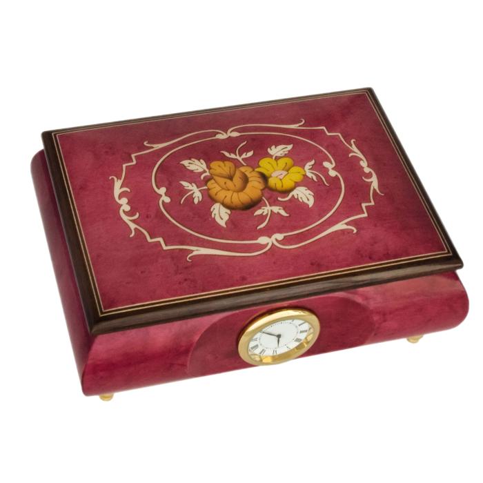 Nr.03CF02W Intarsien Blumen Rot