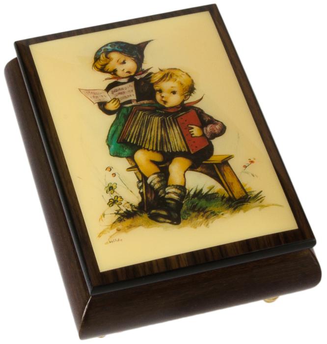 Nr.100-02-02 Mädchen und Knabe mit Handorgel