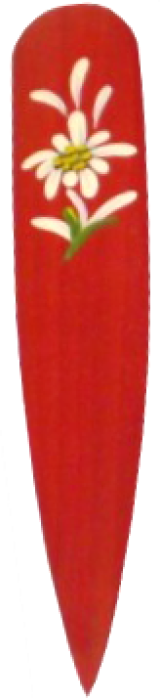 Nr. 301-03-02 Brieföffner Bemalt Edelweiss