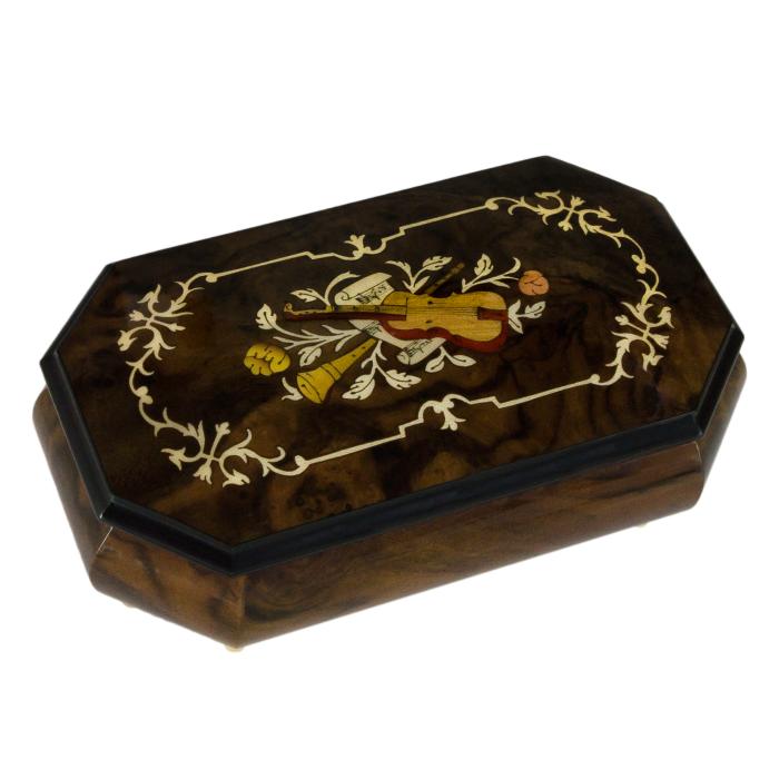 Nr.392CV25 Intarsien Instrumente Nussbaum