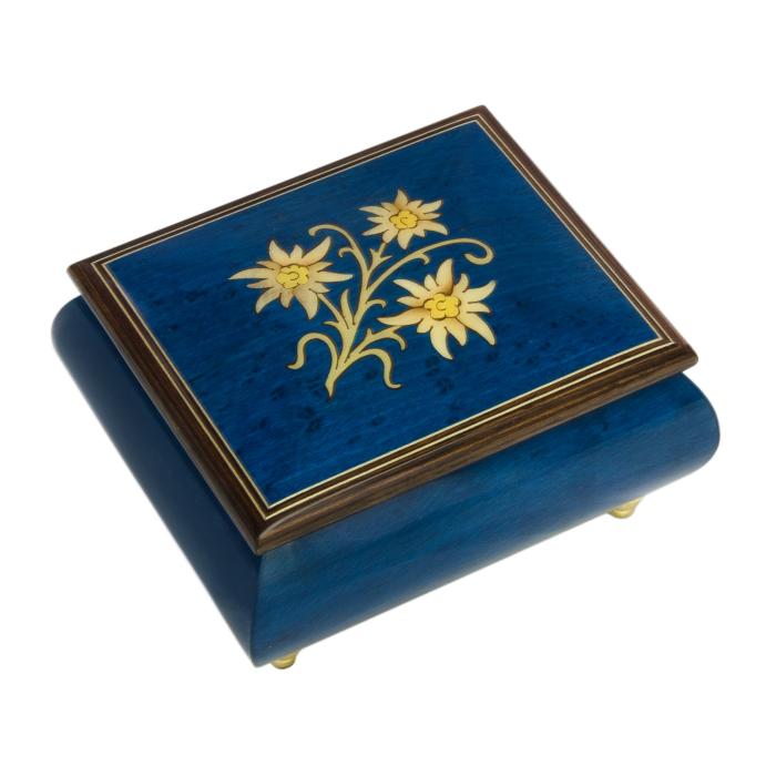 Nr.40E06 Intarsien Edelweiss Blau