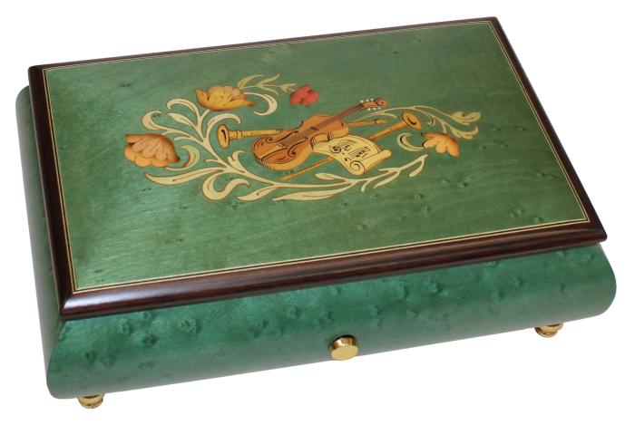 Nr.70CVO07-50 Intarsien Instrumente Grün - Matt