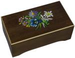 No.100-05B hand painted flowers brown matt